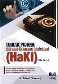 Tindak Pidana Hak Atas Kekayaan Intelektual